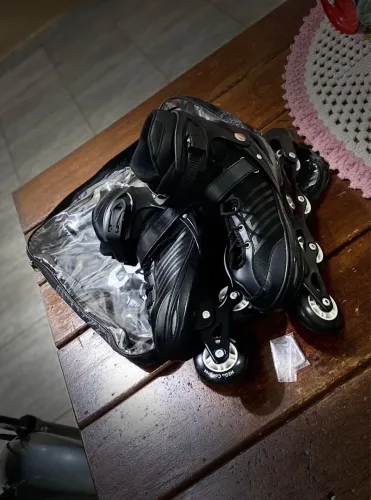Patins adulto 37/38 regulável marca mega compras 