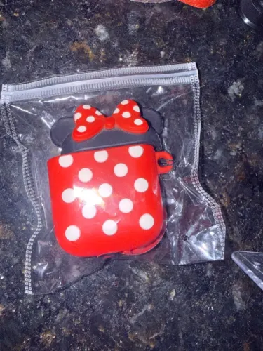 Case Capa Capinha Com Cordão Minnie Para AirPods PRO 1, 2 e 3