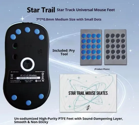 Feets 100% PTFE para Mouse - MCHOSE Star Trail