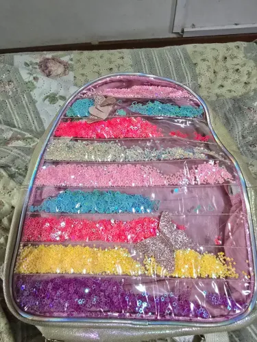 Mochila de glitter da Favo de Mel 