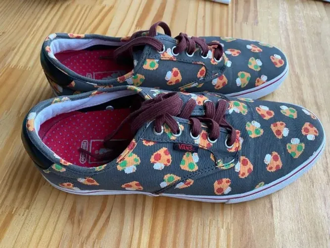 Tênis Vans Nintendo Super Mario Bros Cogumelo Usado. Tam 42