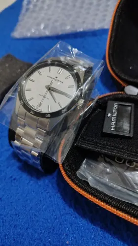 relógio hamilton jazzmaster performer automatico h36205110