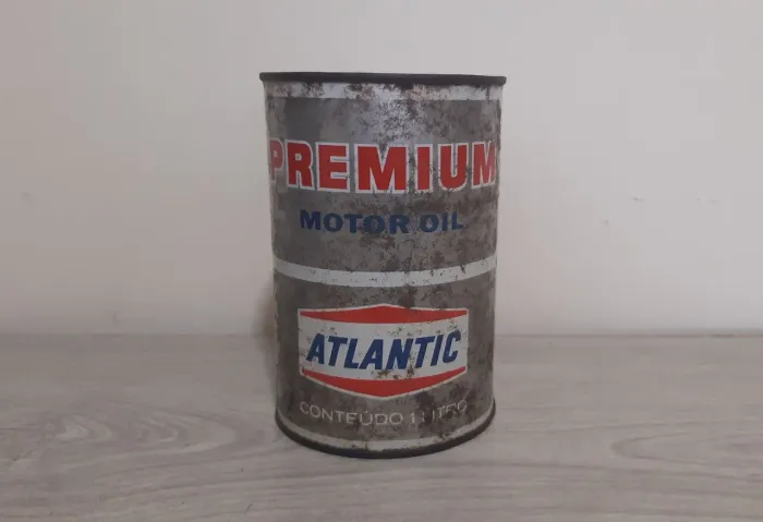 Lata Óleo Motor Antiga Atlantic