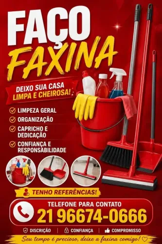 Faxineira, diarista, passadeira e babá