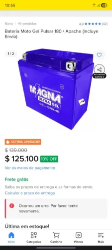 Bateria gel pulsar abajad
