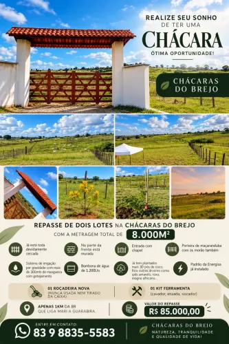 CHACARAS DO BREJO 8.000M²