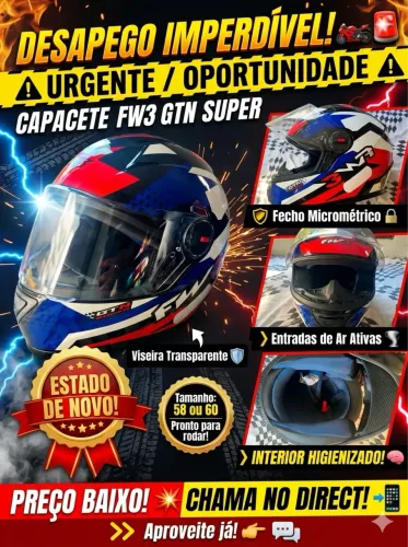 Vendo capacete fw3