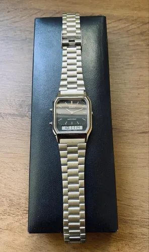 Relógio Casio Unissex Vintage Prata Aq-230a-1dmq