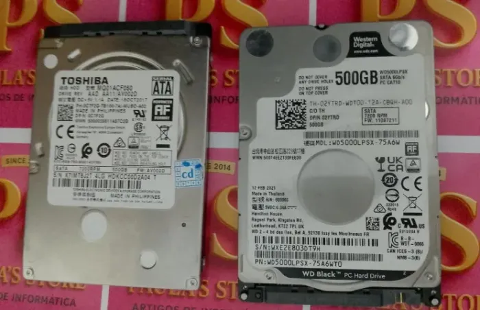 02 HDs 2.5" 500GB em ALERTA