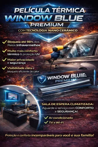 Película Térmica IR90 Window Blue Premium Nano Cerâmico 