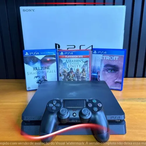 Console PlayStation 4 Slim 1TB Muito Bem Cuidado | Controle Original + Jogo