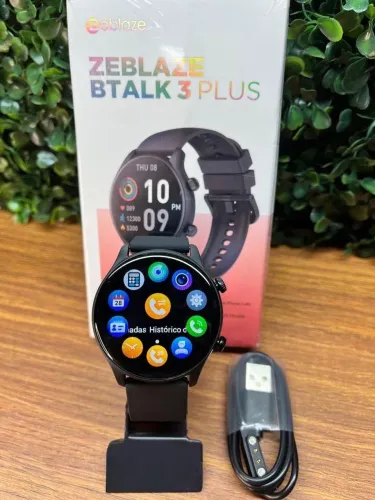 Relógio smartwatch Zeblaze Btalk 3 Plus faz e recebe ligações novo lacrado