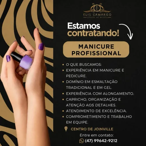 Vaga Aberta: Manicure Profissional! ?