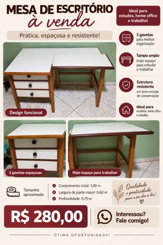 Vendo mesa escritório