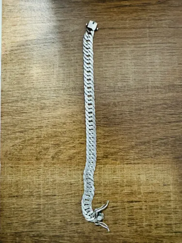 Pulseira prata 925 grumet elo duplo 10mm grossa
