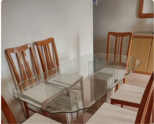 Tampo de mesa vidro temperado para mesa de 6 lugares