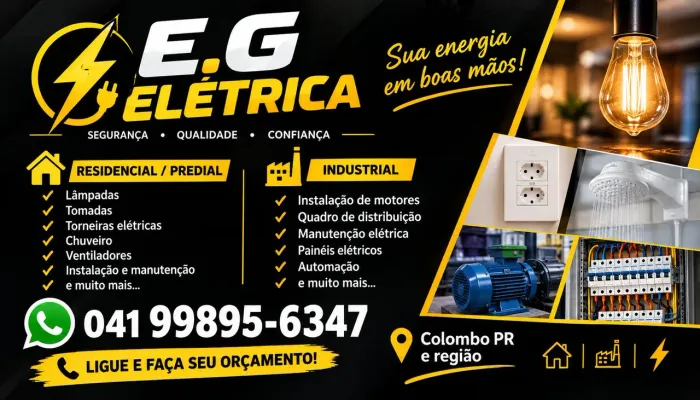 PRECISANDO DE ELETRICISTA? CHAME  E.G ELÉTRICA!
