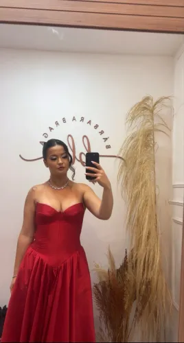 vestido de festa longo vermelho 38
