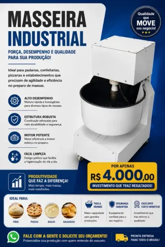 Masseira industrial tri-fase 