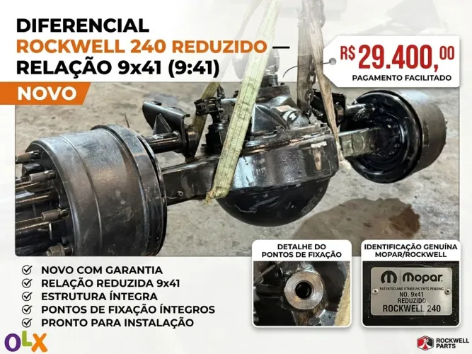 Diferencial Rockwell 240 Reduzido - Relação 9x41- NOVO Original