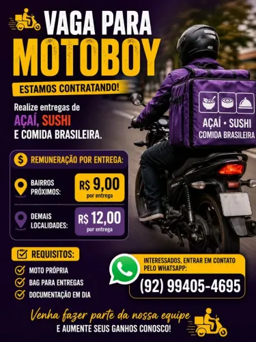 ? VAGA PARA MOTOBOY<br>
