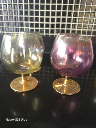 4 taça de conhaque vintage