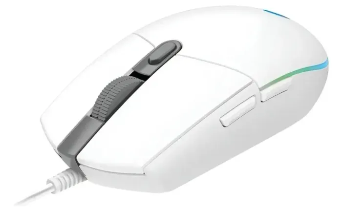 Mouse Ótico Logitech G203 Branco com RGB 8000 DPI