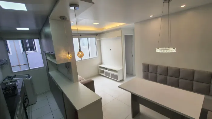 Apt 2qts 100% mobiliado tudo de 1ª qualidade caução parcelado 
