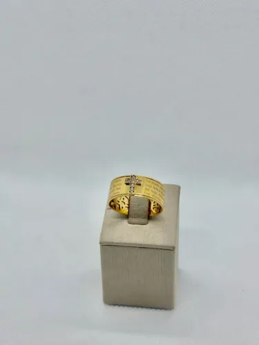 ANEL PAI NOSSO EM OURO 18K 750