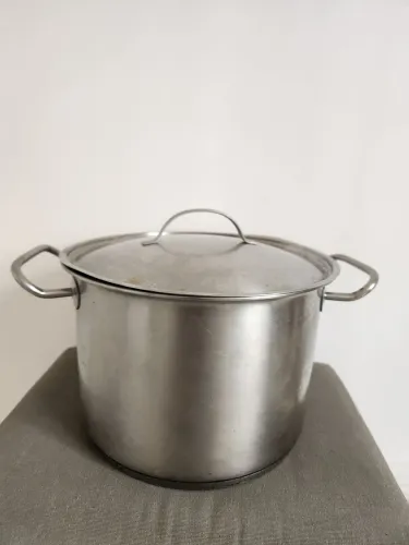 Panela Caçarola Funda Tramontina Inox 18/10 24cm com Tampa - Fundo Duplo