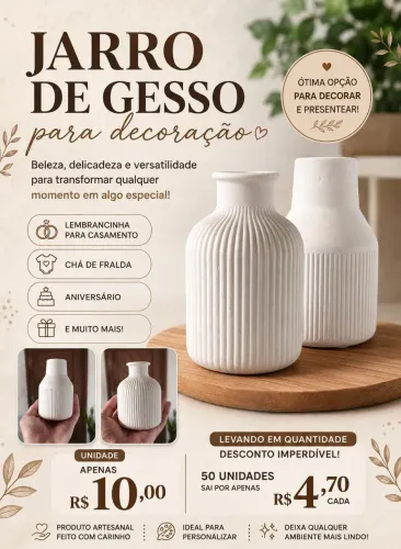 Jarros de gesso