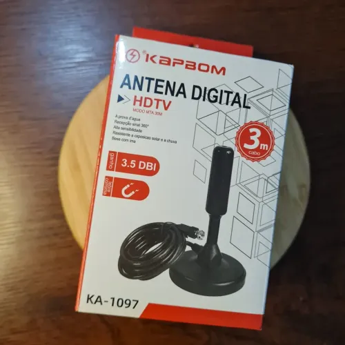 Antena Digital Interna HDTV 3 Metros KAPBOM KA-1097