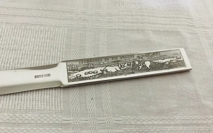 Antigo Abridor de Cartas Eberle Inox "Lembrança do Rio Grande do Sul