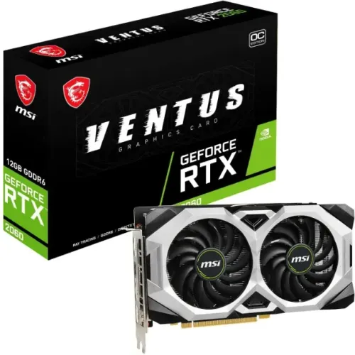 Placa de Vídeo RTX 2060 Ventus MSI NVIDIA GeForce, 12 GB GDDR6, Ray Tracing