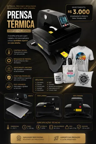 Prensa Térmica 3D 