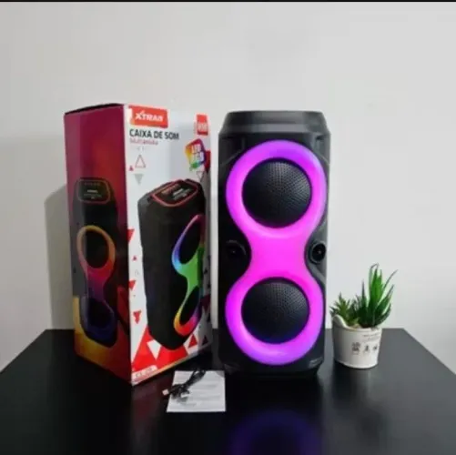 CAIXA DE SOM BLUETOOTH LED PORTÁTIL ?