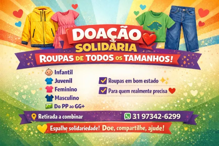 DOAÇÃO DE ROUPAS