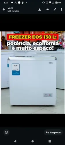 Freezer Horizontal IOF tampo de vidro