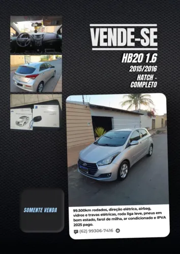 Hyundai HB20 C./c.plus/c.style 1.6 Flex 16V Mec. 2016