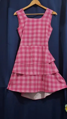 Vestido xadrez rodado estilo festa junina