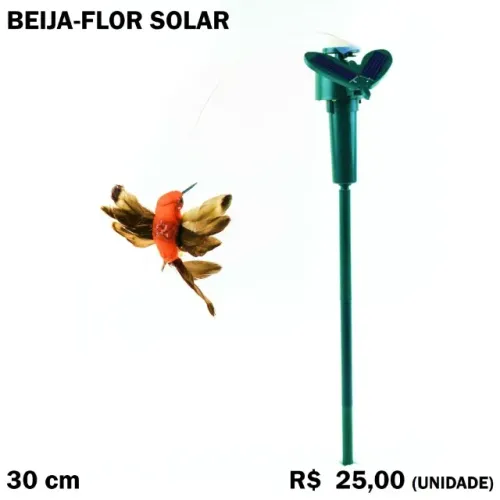 Enfeite de Jardim - Beija-flor Solar