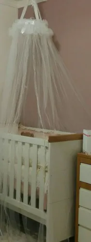 Dossel com mosquiteiro Branco Menina