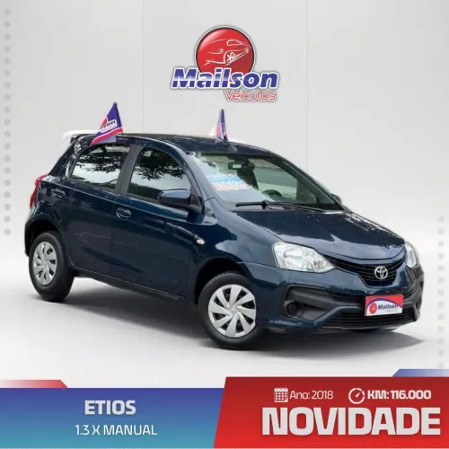 Toyota Etios X 1.3 Flex 16V 5P Mec. 2018