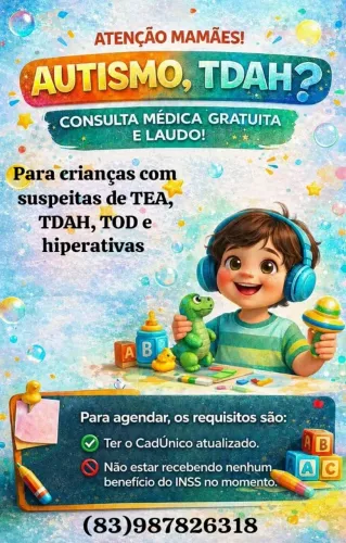Consulta de psiquiatria infantil sem custos