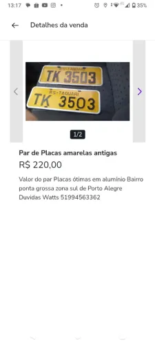 Par de placas