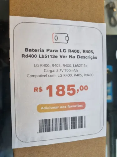 Bateria Para LG R400, R405, Rd400 Lb52113e<br>R$185,00