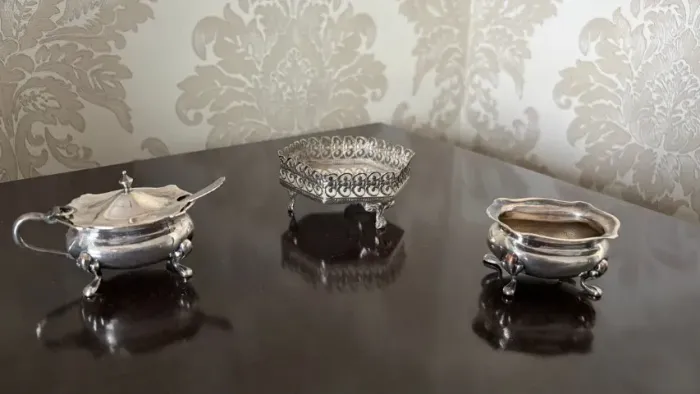 kit 5 peças banhadas prata lappas e verdi vintage