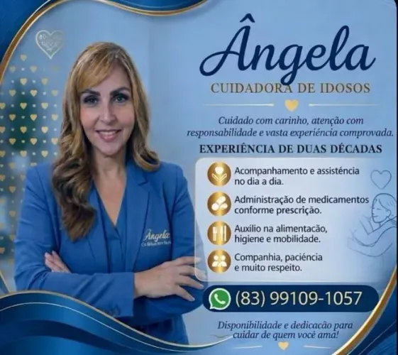 Cuidadora de idosos e acompanhante hospitalar 