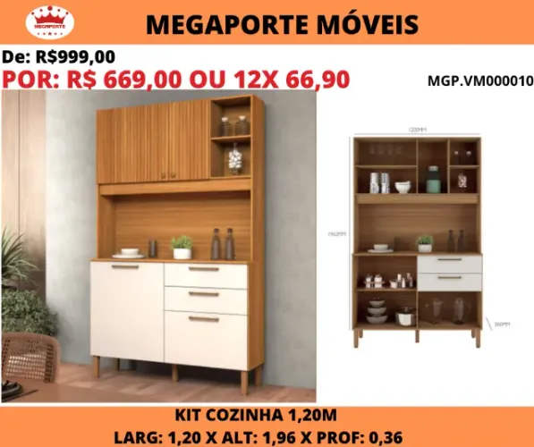 KIT COZINHA 1,20