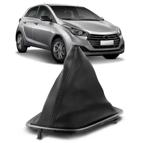 Coifa da Alavanca de Câmbio Hyundai Hb20 1.6 C/ Aro cromado.